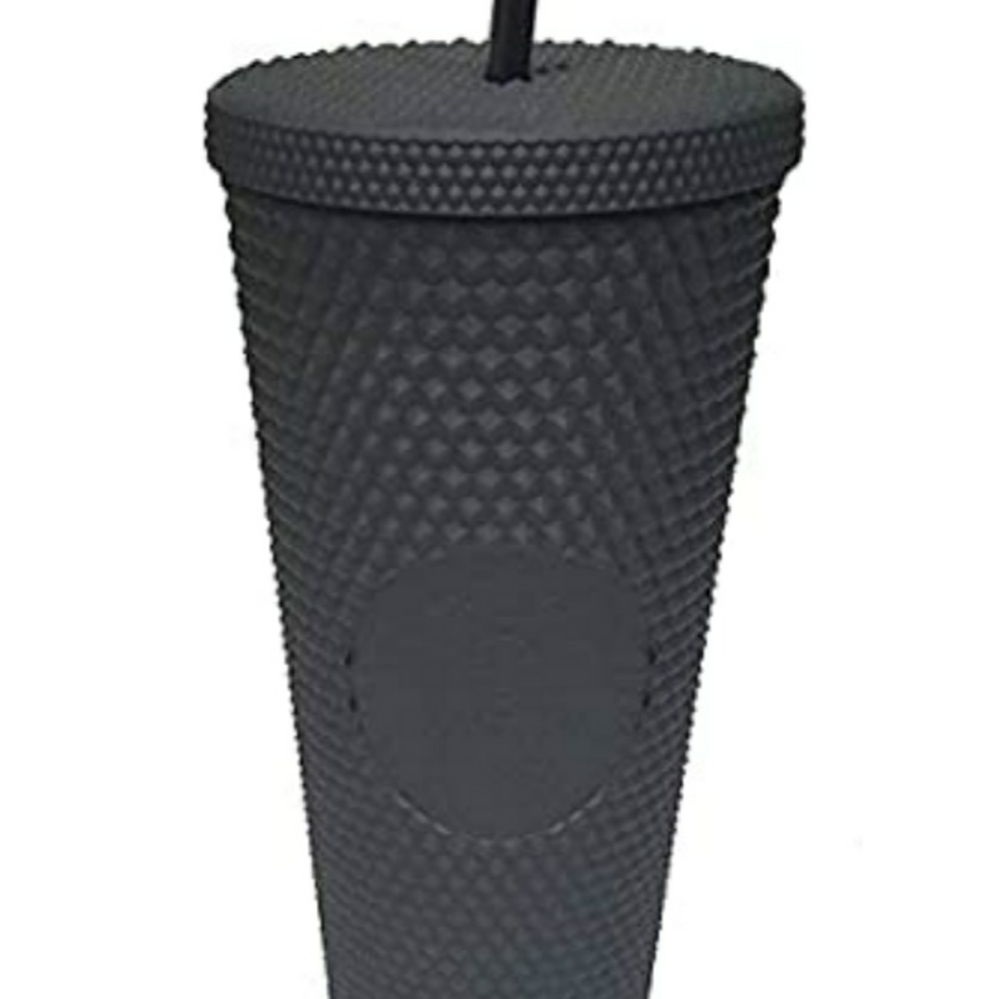 Rare, Limited Edition Starbucks Matte Black Studded Tumbler 24oz